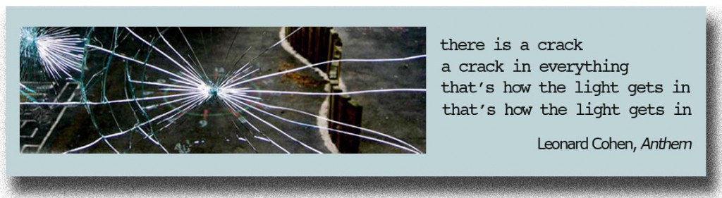 Banner - there is a crack